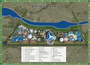 Map of the facilities in the Awaza Project